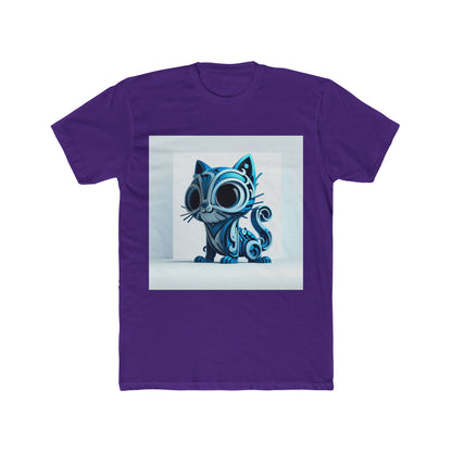 Unisex T-Shirt with Animal Graphic - Soft Blue Cotton Casual Tee for Men & Women, Stylish Gift for Animal Lovers