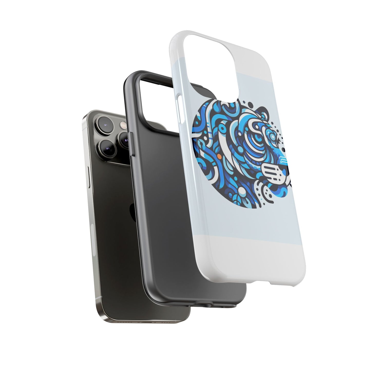 vibrant 3d wrap protective phone case with unique blue lion design for stylish expression and fun accessories compatible with iphone 13, 14, 15 & 16 – all models including pro, pro max & plus