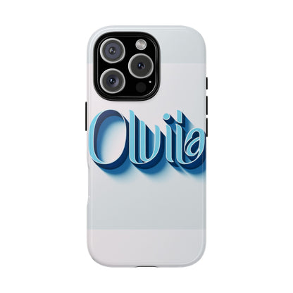 Olivia Blue Anime Comic Style 3D Wrap Shockproof Phone Case for Women and Girls Durable UV Protected Silicone Cover with Glossy or Matte Finish