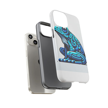 Vibrant Blue Frog 3D Wrap Phone Case for Unique Accessories Retro Style Compatible with iPhone 13, 14, 15 & 16 – All Models Including Pro, Pro Max & Plus