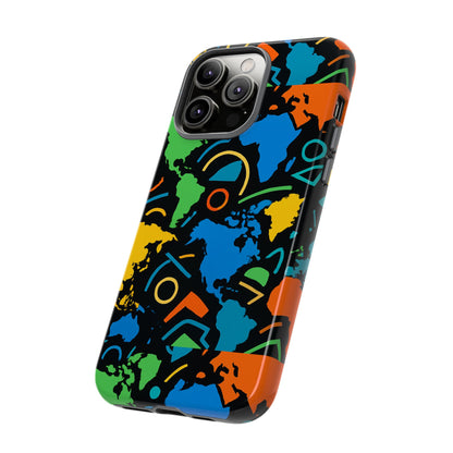 Multicolour 3D Geometric Phone Case for Stylish Protection and Individuality Compatible with iPhone 13, 14, 15 & 16 – All Models Including Pro, Pro Max & Plus