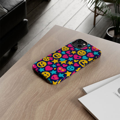 Vibrant Emoji Protective Phone Case with 3D Wrap Design for Fun Style and Robust Protection Compatible with iPhone 13, 14, 15 & 16 – All Models Including Pro, Pro Max & Plus