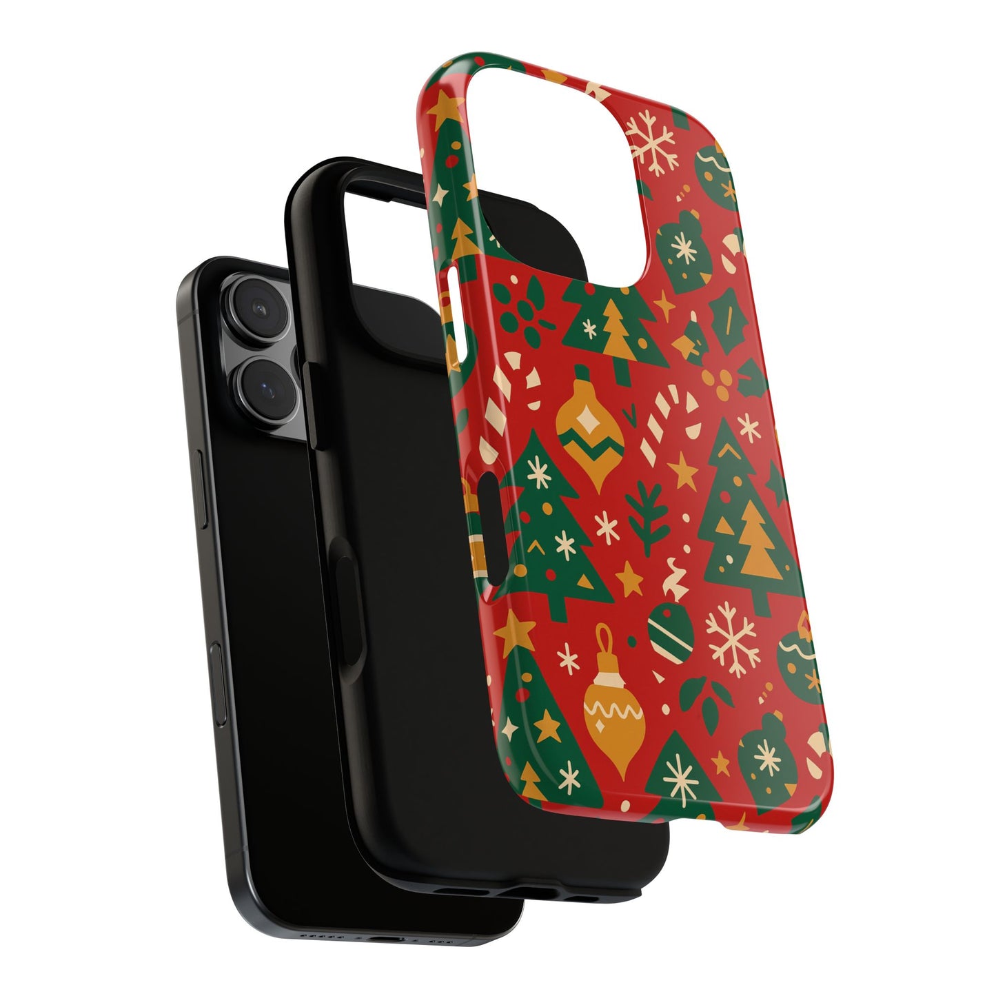 multicolor 3d wrap protective phone case with festive holiday design – fun retro style for smartphone protection compatible with iphone 13, 14, 15 & 16 – all models including pro, pro max & plus