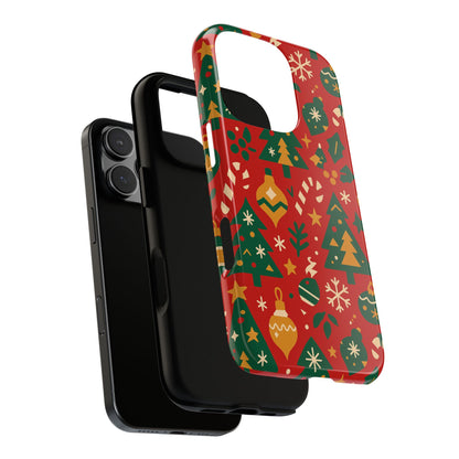 Multicolor 3D Wrap Protective Phone Case with Festive Holiday Design – Fun Retro Style for Smartphone Protection Compatible with iPhone 13, 14, 15 & 16 – all models including Pro, Pro Max & Plus