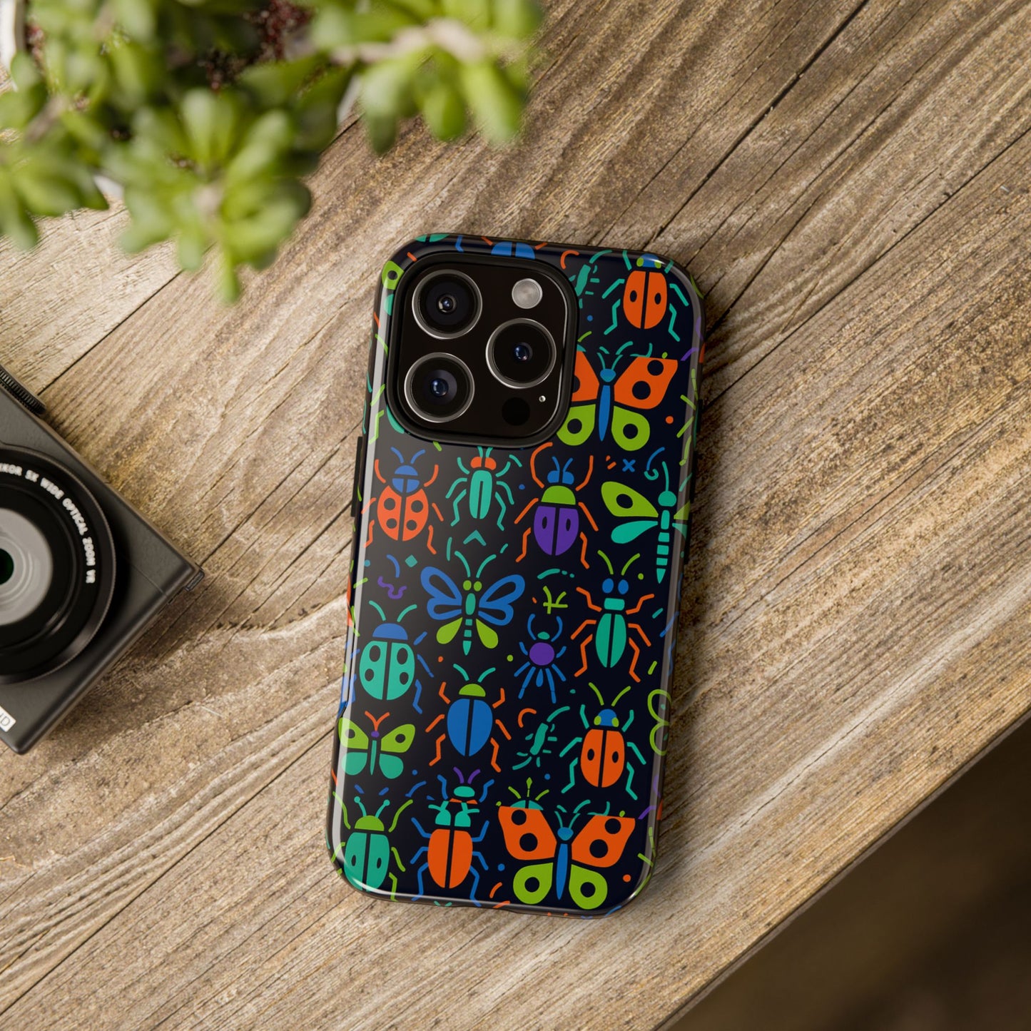 vibrant 3d insect phone case colourful stylish protective cover unique design for men and women compatible with iphone 13, 14, 15 & 16 – all models including pro, pro max & plus