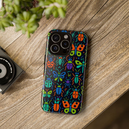 Vibrant 3D Insect Phone Case Colourful Stylish Protective Cover Unique Design for Men and Women Compatible with iPhone 13, 14, 15 & 16 – all models including Pro, Pro Max & Plus