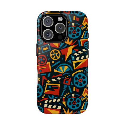 Vibrant Retro Movie-Inspired Protective Phone Case with 3D Design for Stylish Protection Compatible with iPhone 13, 14, 15 & 16 – All Models Including Pro, Pro Max & Plus