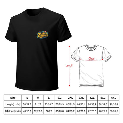 Men's T-Shirt 100% Cotton Skibidi Rewards Casual Tee, Soft Breathable Fabric, Vibrant Graphic Print, Ideal for Fitness, Leisure, Travel, and Everyday Wear, Stylish Comfort for Men