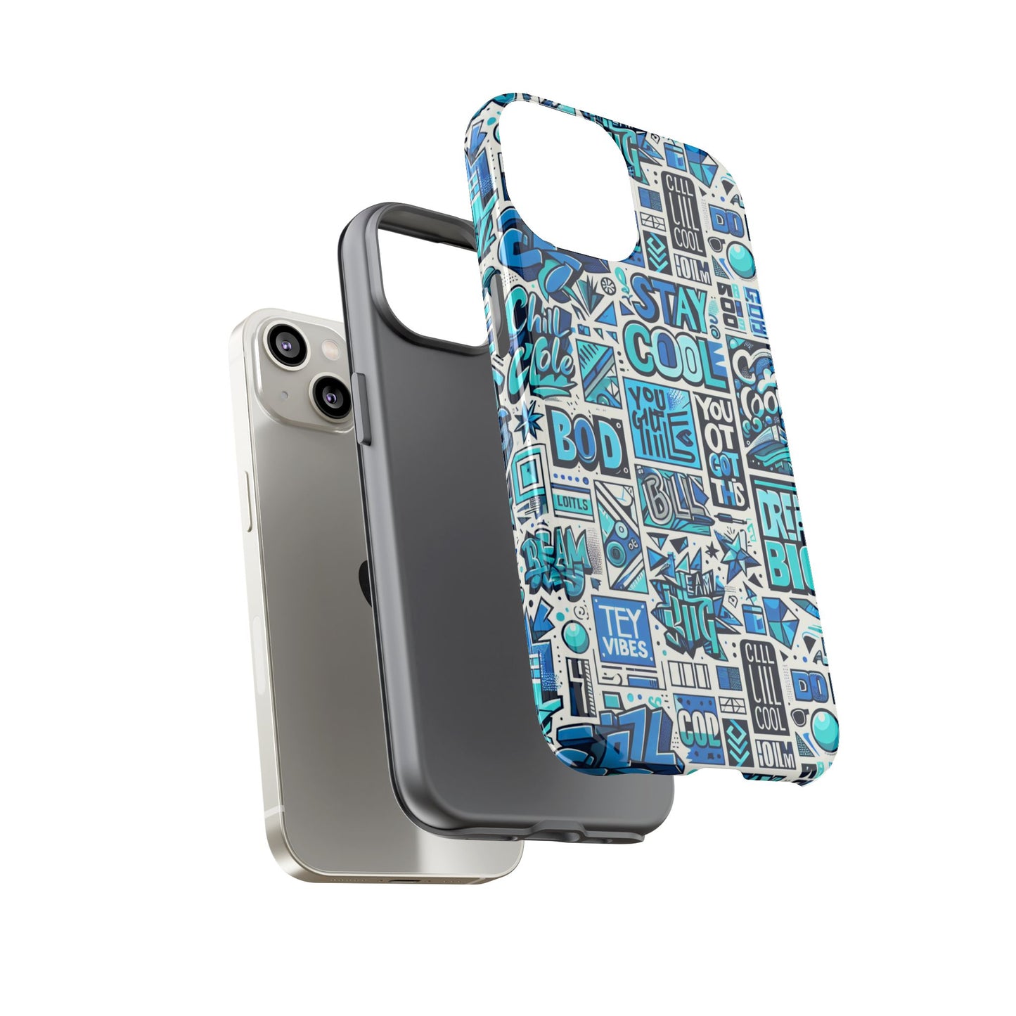 vibrant 3d protective phone case in blue alphabet design for trendy accessories stylish protection compatible with iphone 13, 14, 15 & 16 – all models including pro, pro max & plus