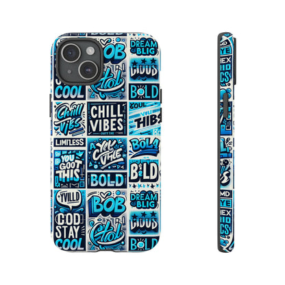 Blue Pattern Image 8 Vibrant 3D Wrap Phone Case for Men Women Shock Absorbing Durable Silicone Cover with UV Protection