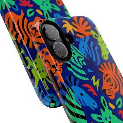 Vibrant Animal Print 3D Wrap Protective Phone Case Stylish Accessory for Men and Women Compatible with iPhone 13, 14, 15 & 16 – All Models Including Pro, Pro Max & Plus