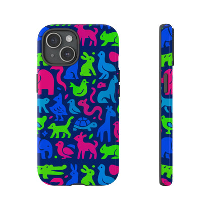 Vibrant Animal Print Phone Case with 3D Design for Stylish Protection Compatible with iPhone 13, 14, 15 & 16 – all models including Pro, Pro Max & Plus