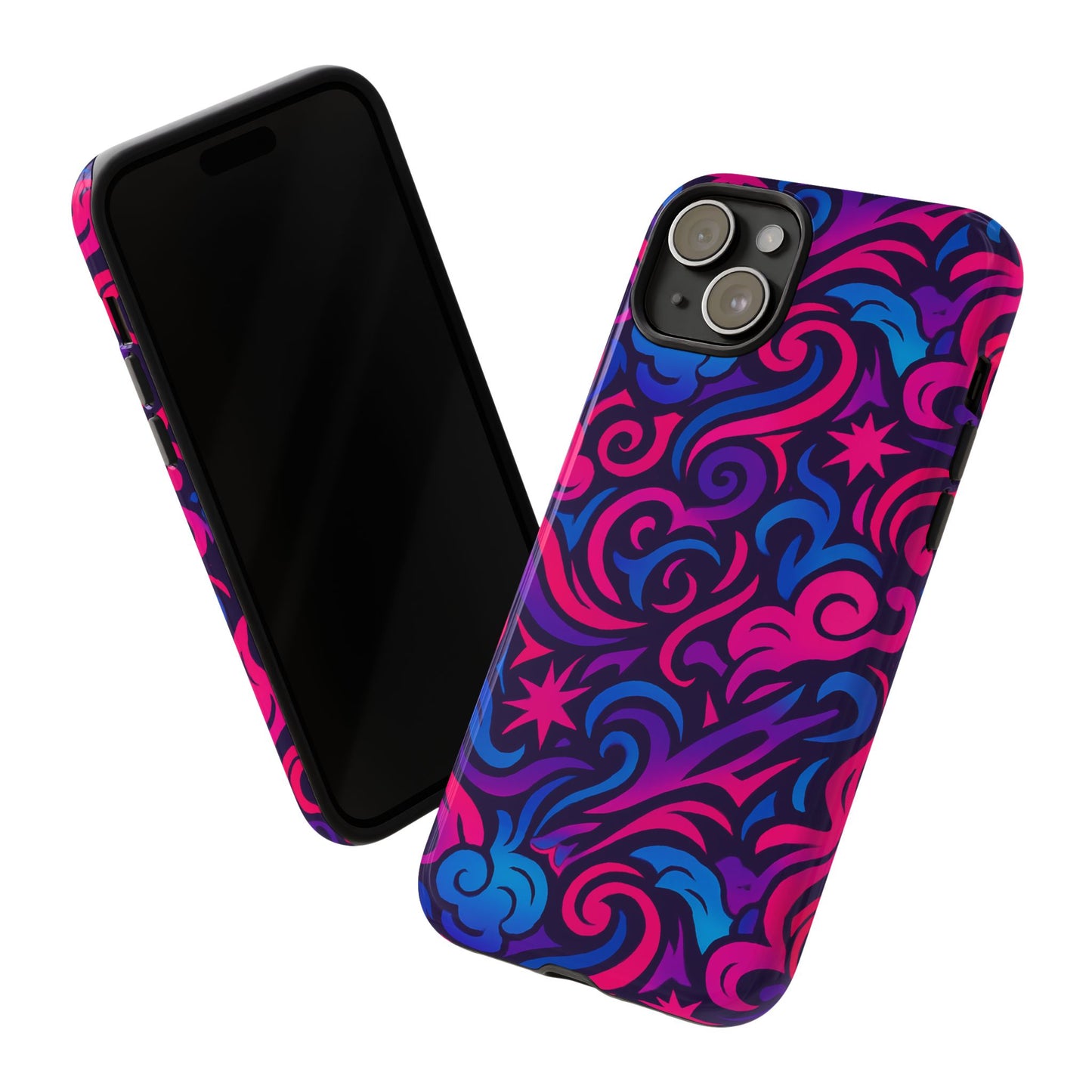 vibrant 3d abstract swirl phone case for creative individuals – stylish protection for smartphones compatible with iphone 13, 14, 15 & 16 – all models including pro, pro max & plus