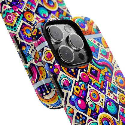 Pattern Image 6 Vibrant 3D Wrap Phone Case for Anime and Comic Fans - Colourful Abstract Design Compatible with iPhone 13, 14, 15 & 16 – all models including Pro, Pro Max & Plus