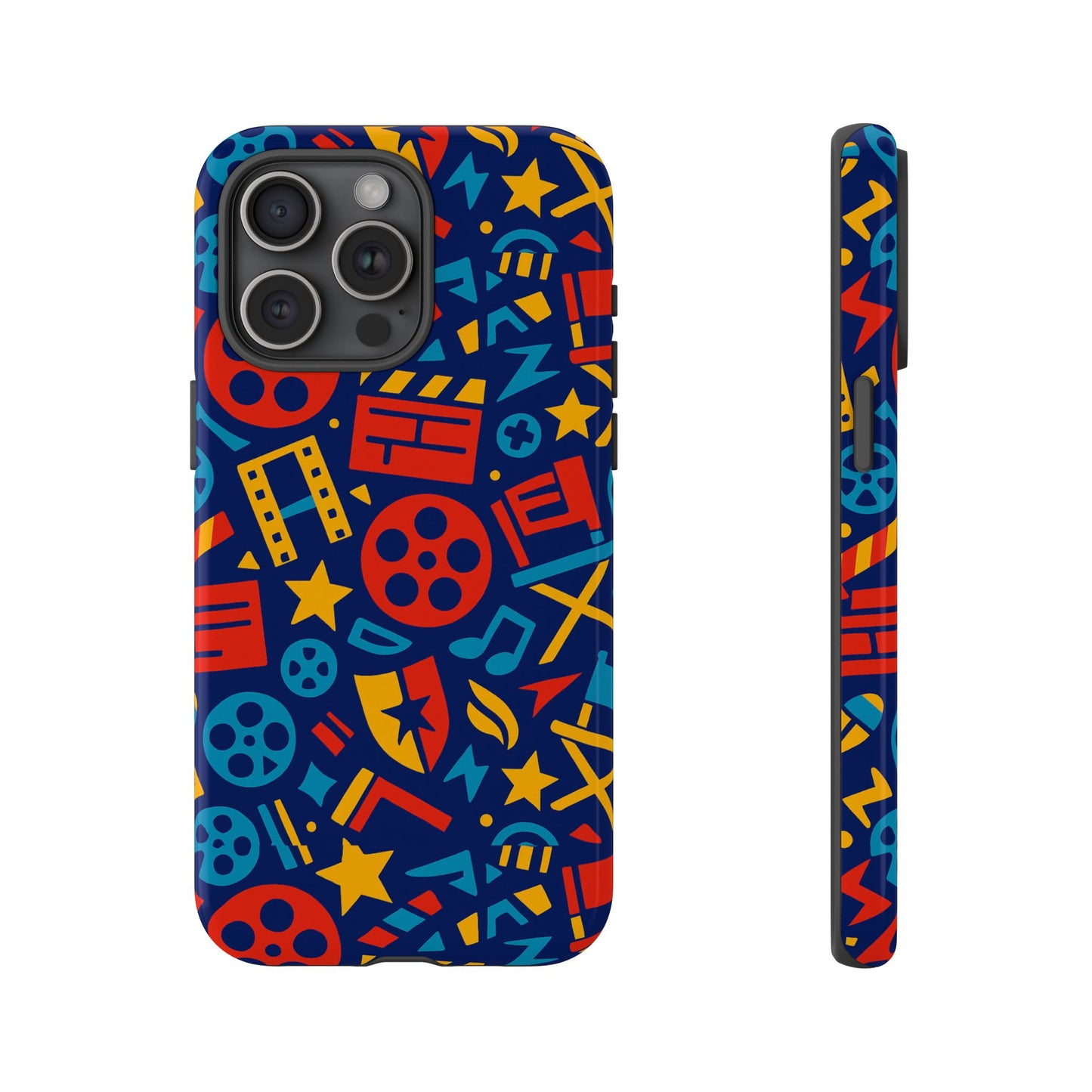 vibrant 3d movie icons protective phone case for kids and adults – stylish accessory – compatible with iphone 13, 14, 15 & 16 – all models including pro, pro max & plus