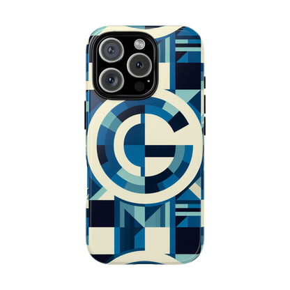 Letter Blue Alphabet G Phone Case with 3D Wrap and Shock Absorption for Kids and Teens Stylish Protective Cover for Smartphones