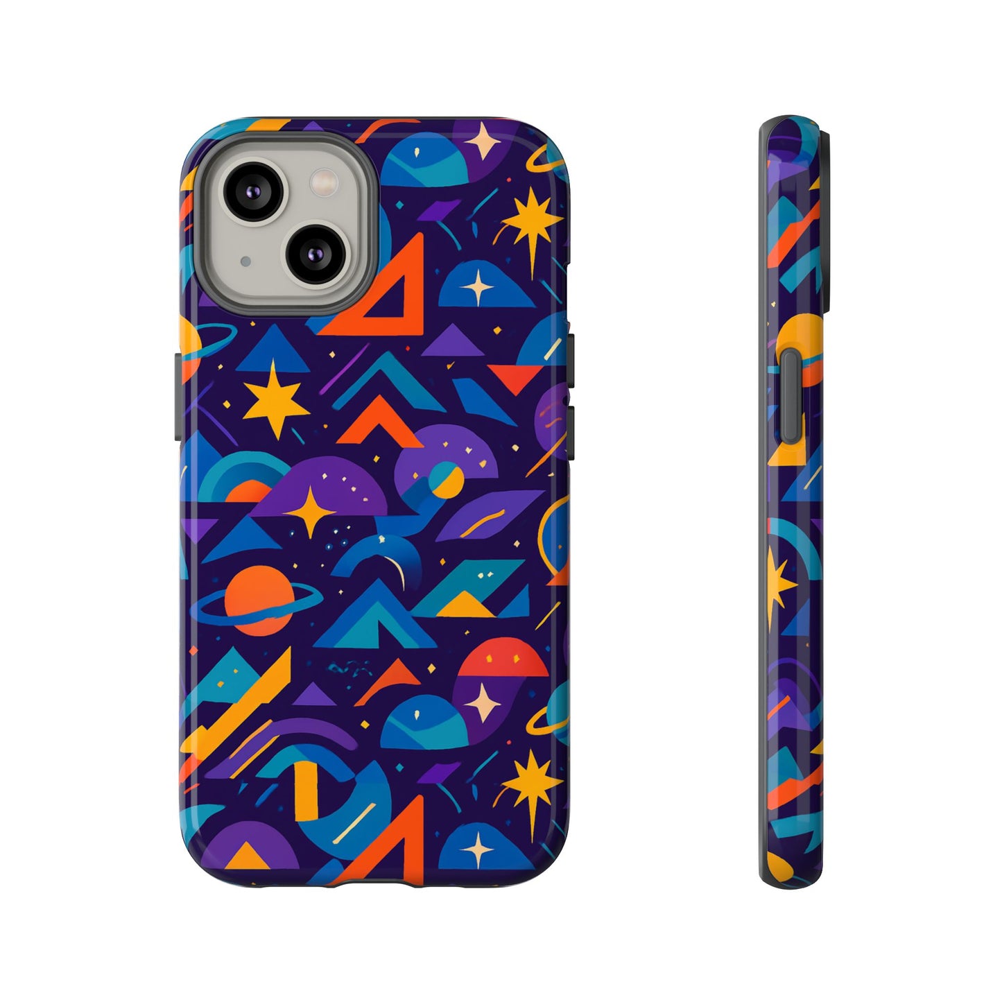 vibrant geometric 3d wrap protective phone case for unique accessories lovers compatible with iphone 13, 14, 15 & 16 – all models including pro, pro max & plus