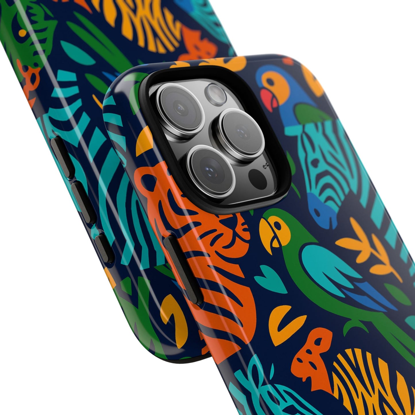vibrant 3d animal print phone case for stylish protection – unique accessory for men and women compatible with iphone 13, 14, 15 & 16 – all models including pro, pro max & plus