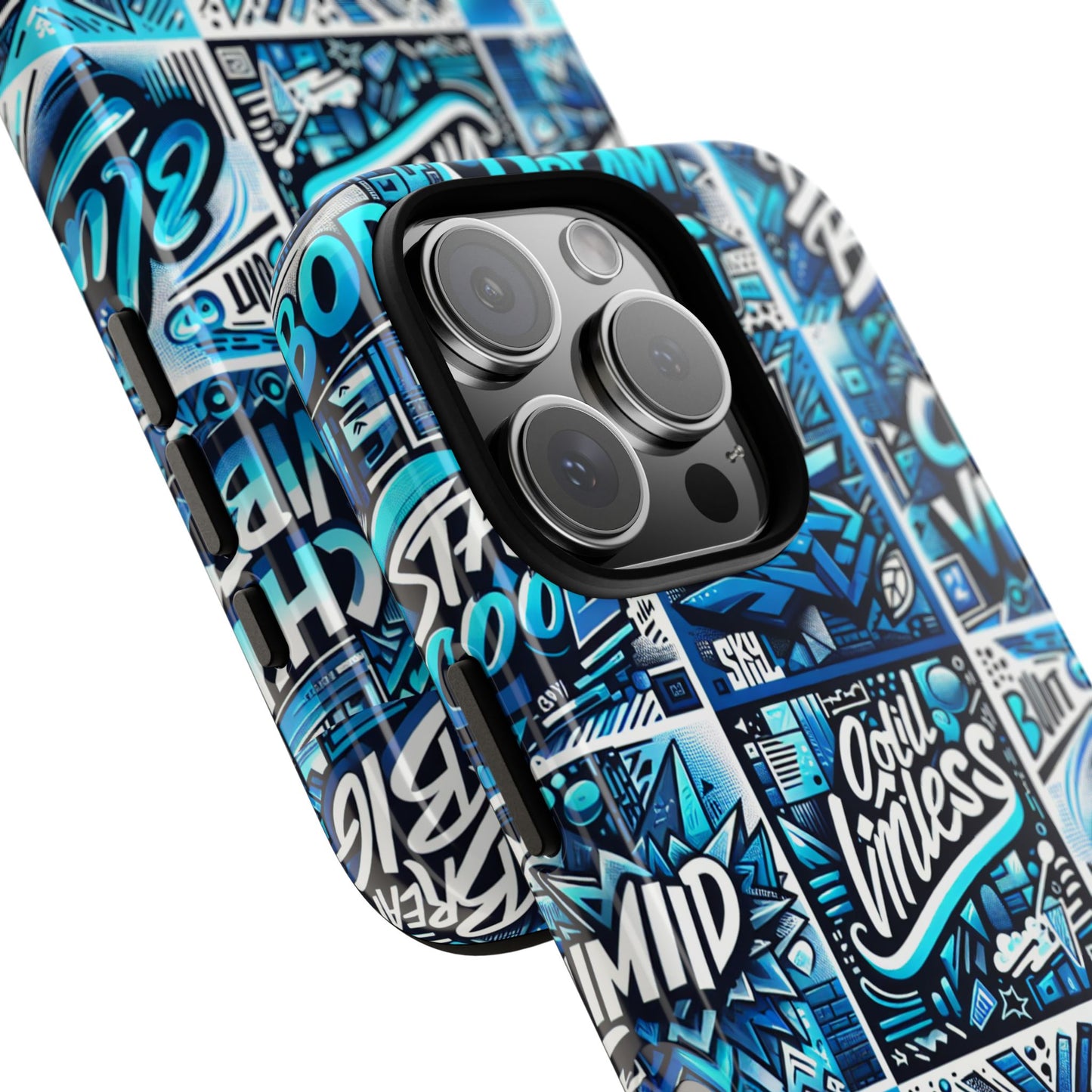 blue pattern image 27 phone case for mobile phones shockproof protective cover with 3d wrap design anime comic style for men women and teenagers