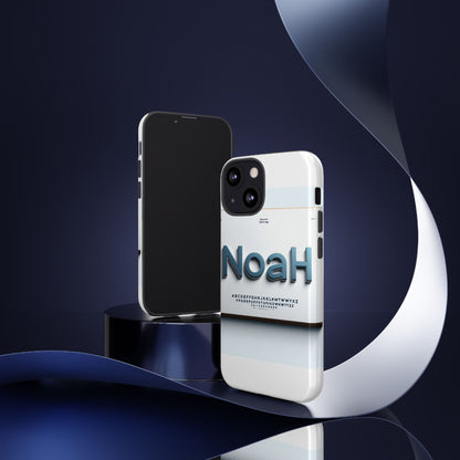 Stylish 3D Text Phone Case with Modern Design in Blue – Trendy Protection for Individuals – Compatible with iPhone 13, 14, 15 & 16 – All Models Including Pro, Pro Max & Plus
