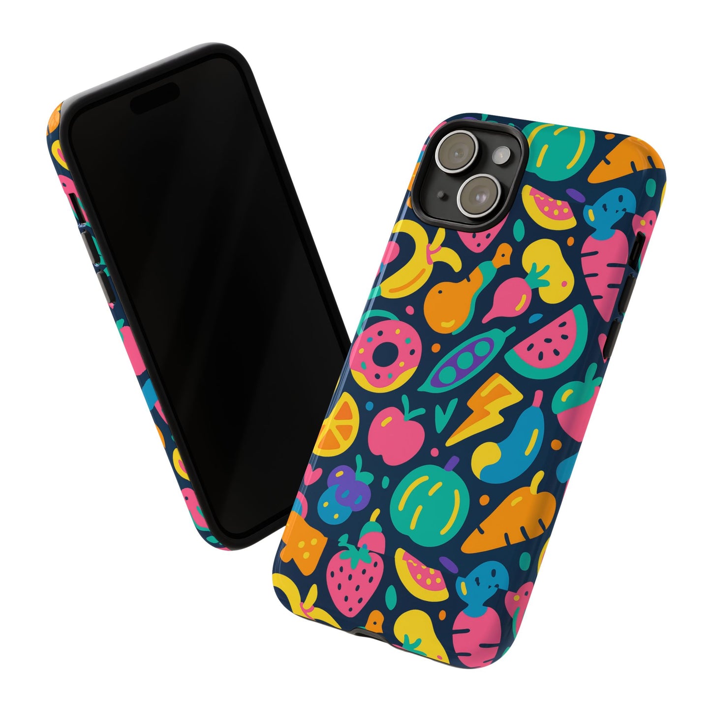 vibrant 3d fruit pattern protective phone case colourful accessory for stylish individuals compatible with iphone 13, 14, 15 & 16 – all models including pro, pro max & plus