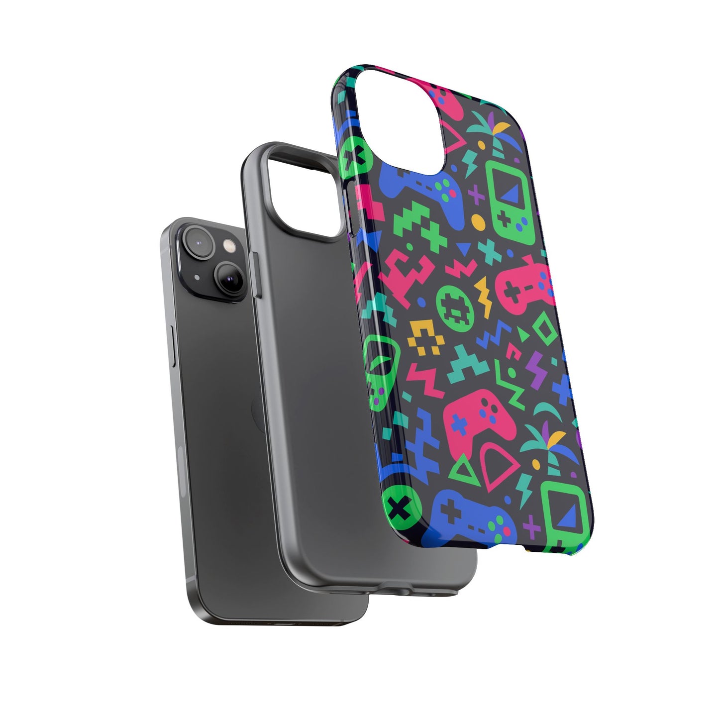 vibrant 3d gaming design protective phone case for creative expression and stylish protection, compatible with iphone 13, 14, 15 & 16 – all models including pro, pro max & plus
