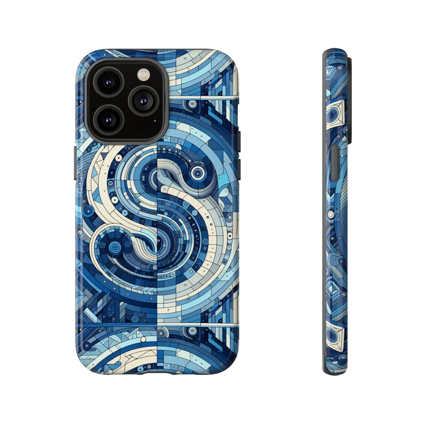 blue alphabet s phone case for samsung and iphone shockproof protective cover with 3d wrap design and vibrant print
