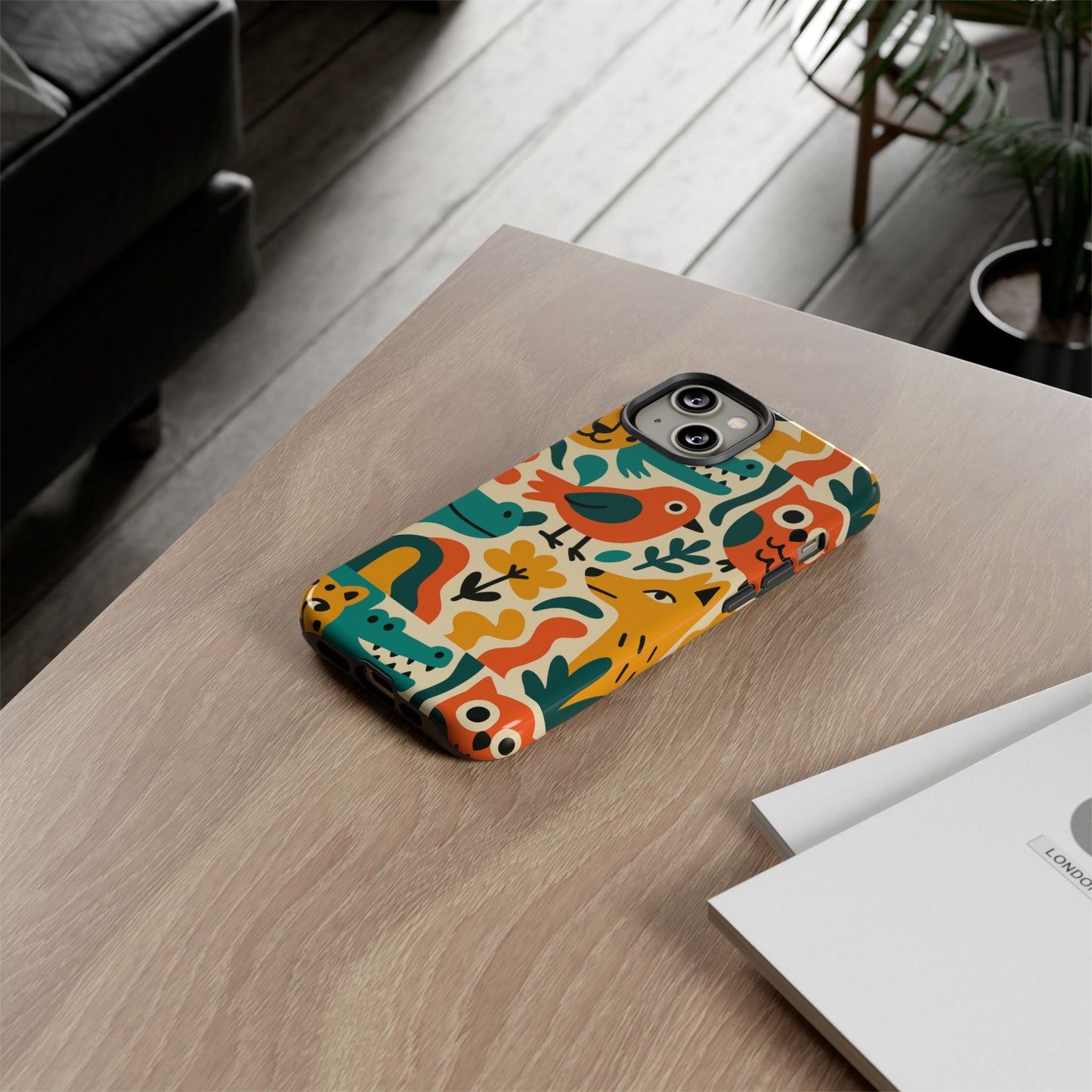 vibrant animal print protective phone case with 3d wrap design for unique style and expression compatible with iphone 13, 14, 15 & 16 – all models including pro, pro max & plus