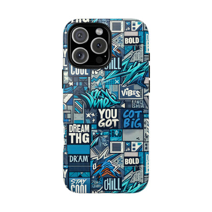 Vibrant 3D Wrap Protective Phone Case in Blue with Playful Graphic Design for Stylish Protection – Compatible with iPhone 13, 14, 15 & 16 – All Models Including Pro, Pro Max & Plus
