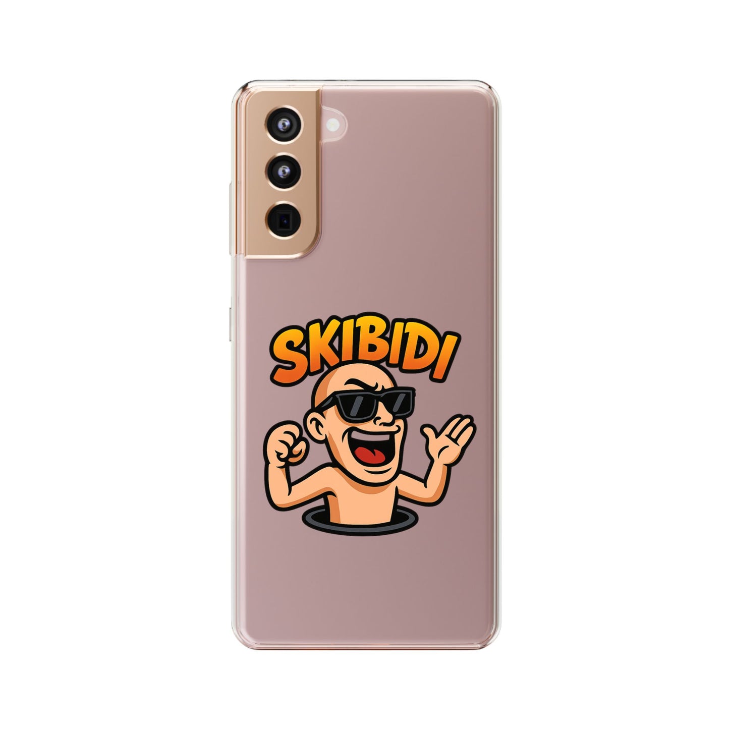 funny skibidi clear phone case - stylish & protective accessory for iphone and samsung - vibrant design, slim fit, shock-absorbing, scratch-resistant, perfect gift for tech lovers