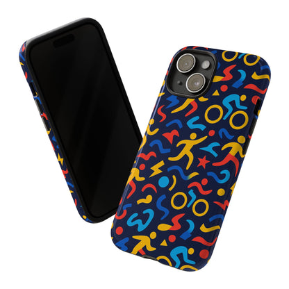 Vibrant Abstract 3D Wrap Protective Phone Case in Multicolour Design for Unisex Fashion Accessory Compatible with iPhone 13, 14, 15 & 16 – all models including Pro, Pro Max & Plus