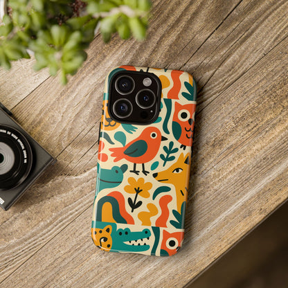 Vibrant Animal Print Protective Phone Case with 3D Wrap Design for Unique Style and Expression Compatible with iPhone 13, 14, 15 & 16 – all models including Pro, Pro Max & Plus