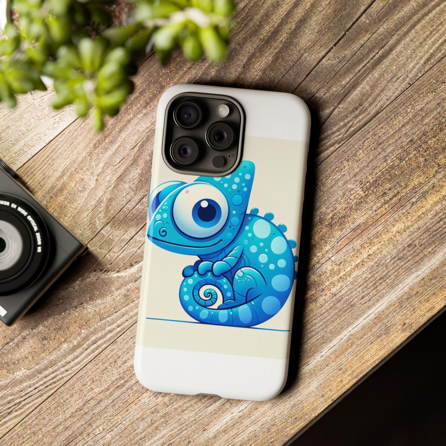vibrant 3d cartoon chameleon phone case for adults and teens stylish protection compatible with iphone 13, 14, 15 & 16 – all models including pro, pro max & plus