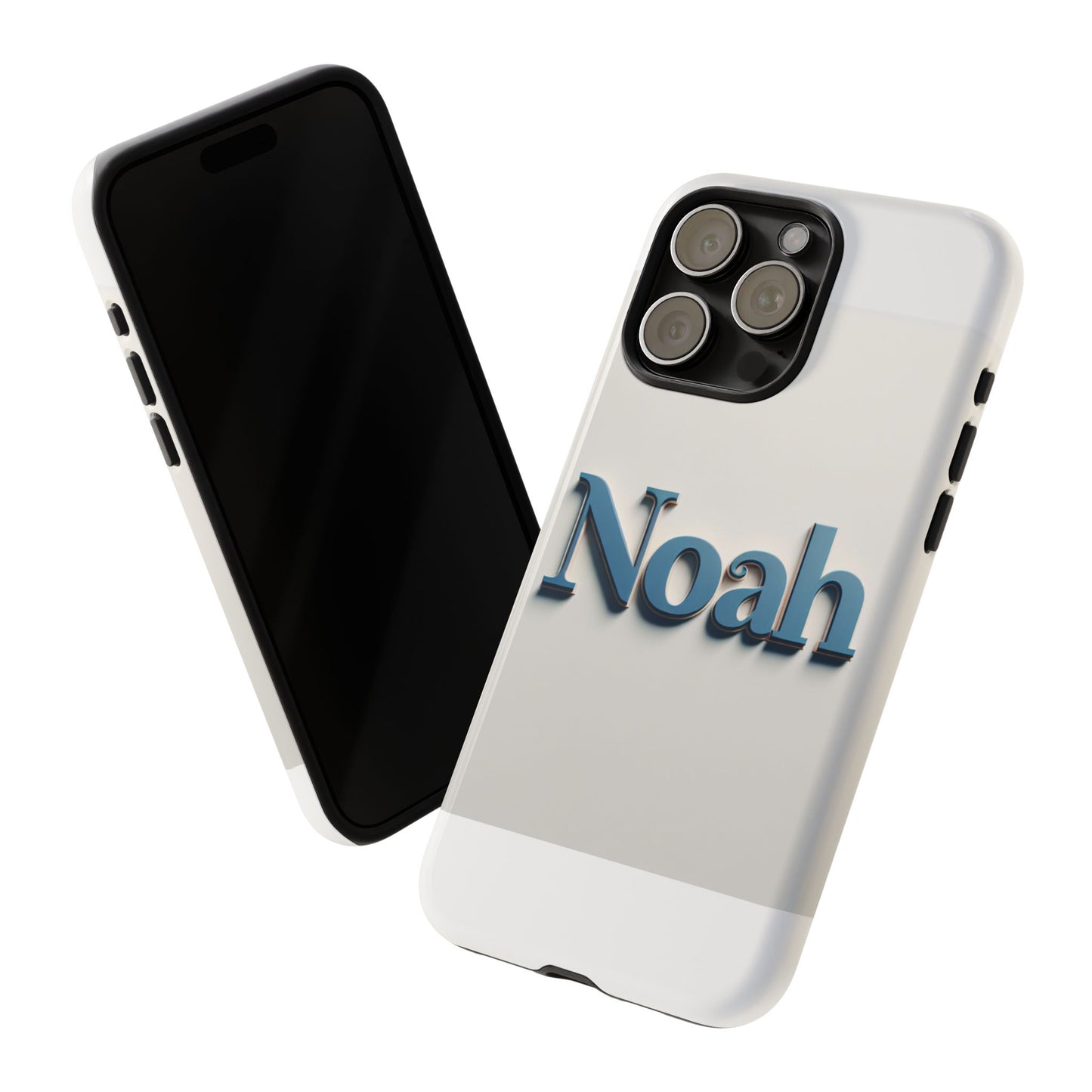 vibrant 3d name phone case in blue retro style – unique protection accessory for self-expression compatible with iphone 13, 14, 15 & 16 – all models including pro, pro max & plus