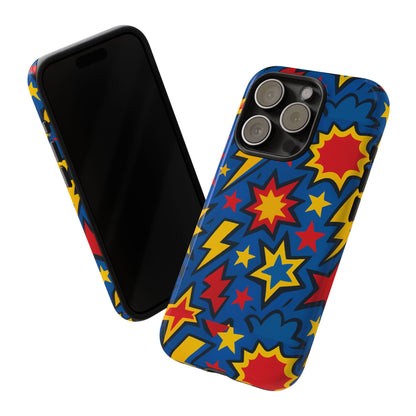 Vibrant 3D Superhero Design Protective Phone Case for Fun Retro Style and Unique Expression Compatible with iPhone 13, 14, 15 & 16 – All Models Including Pro, Pro Max & Plus