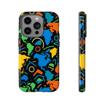 Multicolour 3D Geometric Phone Case for Stylish Protection and Individuality Compatible with iPhone 13, 14, 15 & 16 – All Models Including Pro, Pro Max & Plus