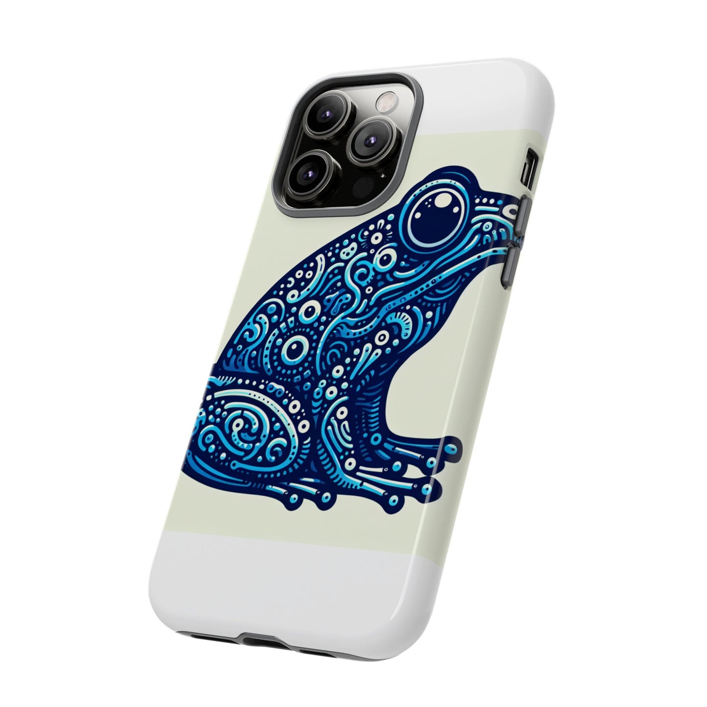 vibrant 3d blue frog design protective phone case for trendsetters – stylish protection compatible with iphone 13, 14, 15 & 16 – all models including pro, pro max & plus