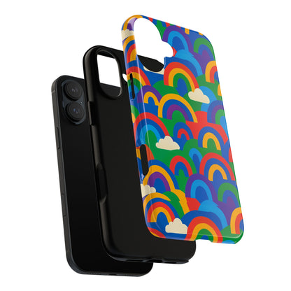 Multicolour 3D Rainbow Phone Case for Trendy Men and Women Unique Playful Design Stylish Protection Compatible with iPhone 13, 14, 15 & 16 – all models including Pro, Pro Max & Plus