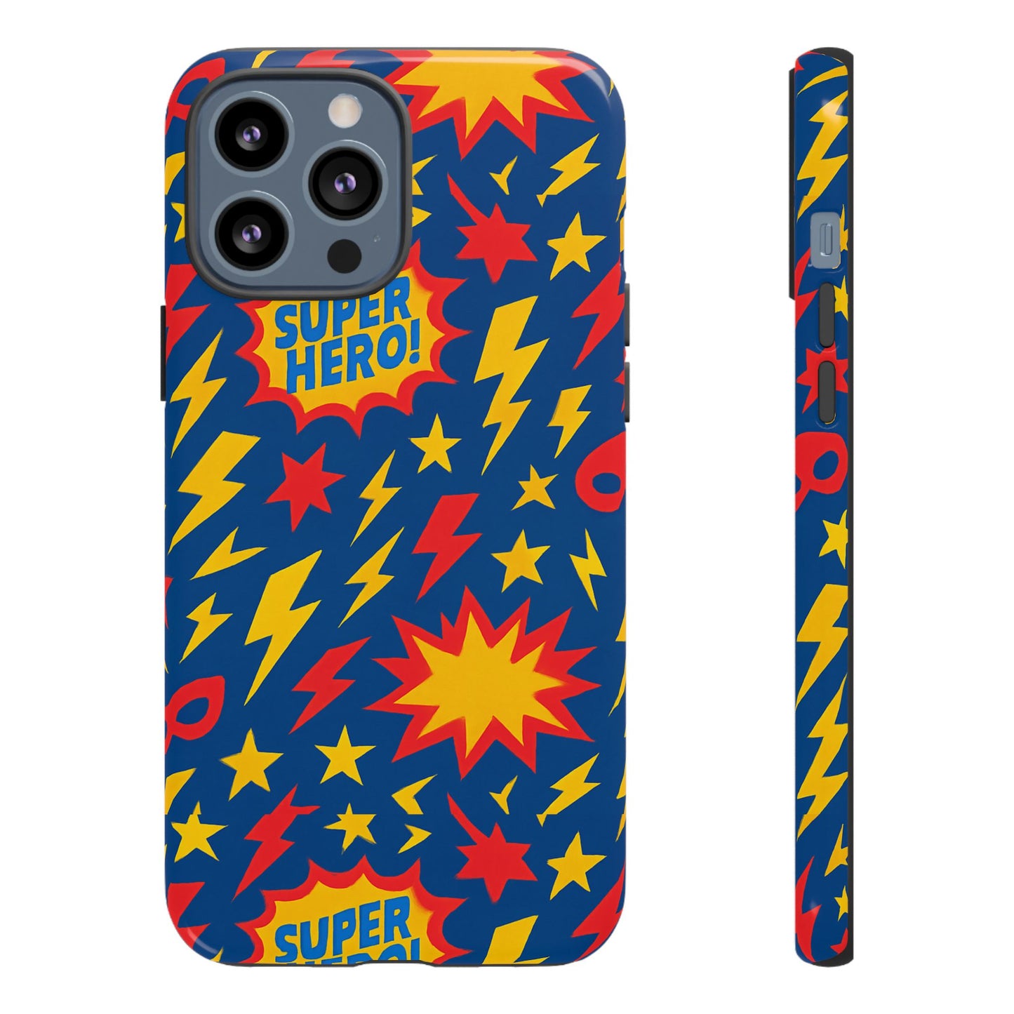 vibrant 3d superhero phone case – colourful retro design for kids and adults – stylish protection compatible with iphone 13, 14, 15 & 16 – all models including pro, pro max & plus