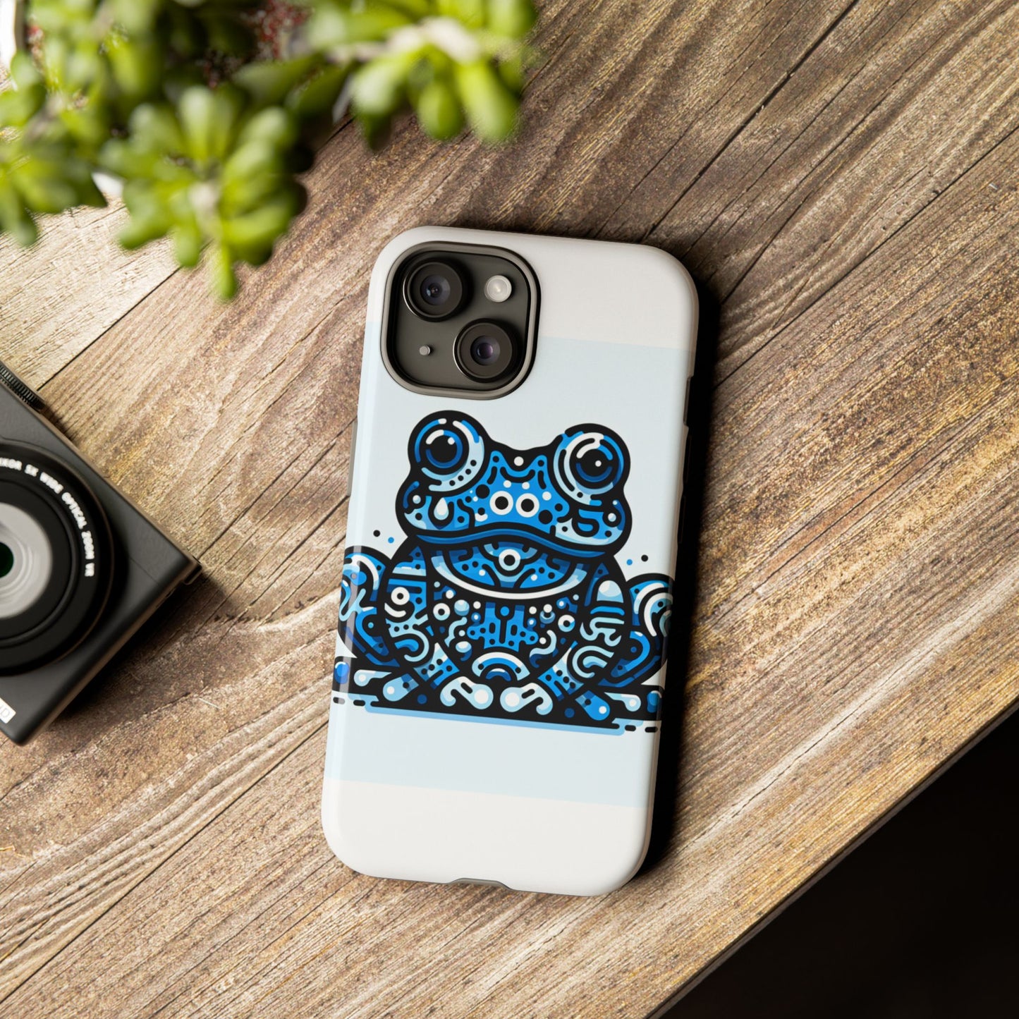 vibrant 3d blue animal print protective phone case for bold individuals – stylish protection compatible with iphone 13, 14, 15 & 16 – all models including pro, pro max & plus