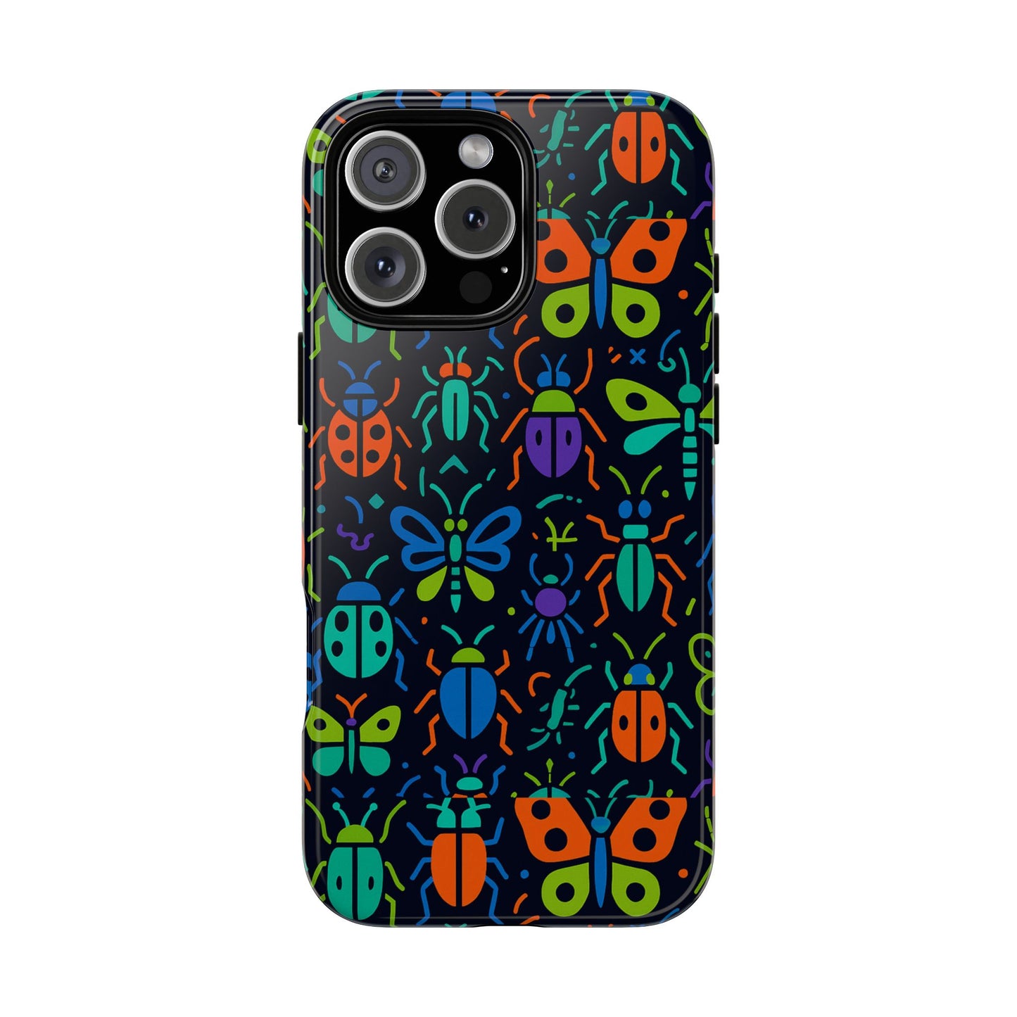 vibrant 3d insect phone case colourful stylish protective cover unique design for men and women compatible with iphone 13, 14, 15 & 16 – all models including pro, pro max & plus