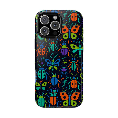 Vibrant 3D Insect Phone Case Colourful Stylish Protective Cover Unique Design for Men and Women Compatible with iPhone 13, 14, 15 & 16 – all models including Pro, Pro Max & Plus