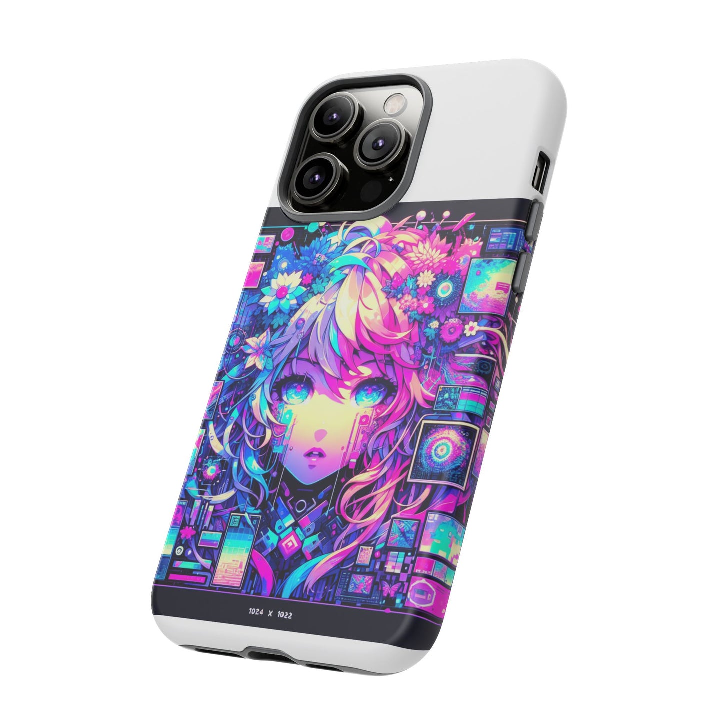 ai generated still slays protective phone case for anime lovers, vibrant 3d wrap design, durable shock absorption, uv protected, glossy or matte finish