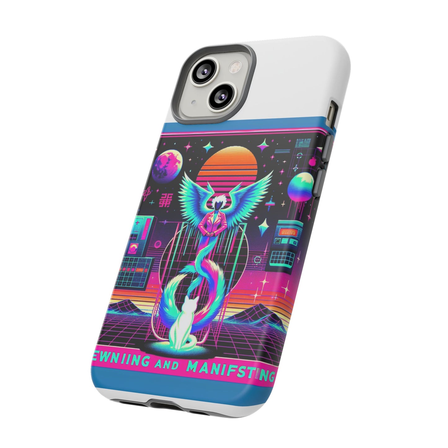 mewing and manifesting vibrant 3d protective phone case