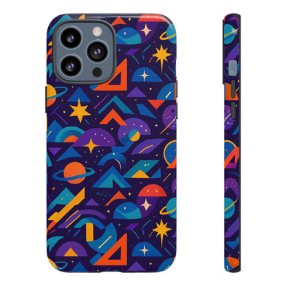 Vibrant Geometric 3D Wrap Protective Phone Case for Unique Accessories Lovers Compatible with iPhone 13, 14, 15 & 16 – all models including Pro, Pro Max & Plus