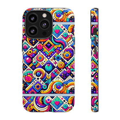 Pattern Image 6 Vibrant 3D Wrap Phone Case for Anime and Comic Fans - Colourful Abstract Design Compatible with iPhone 13, 14, 15 & 16 – all models including Pro, Pro Max & Plus