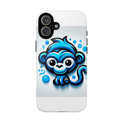 Vibrant 3D Wrap Protective Phone Case with Fun Blue Monkey Design – Stylish Accessory for Men and Women – Compatible with iPhone 13, 14, 15 & 16 – All Models Including Pro, Pro Max & Plus