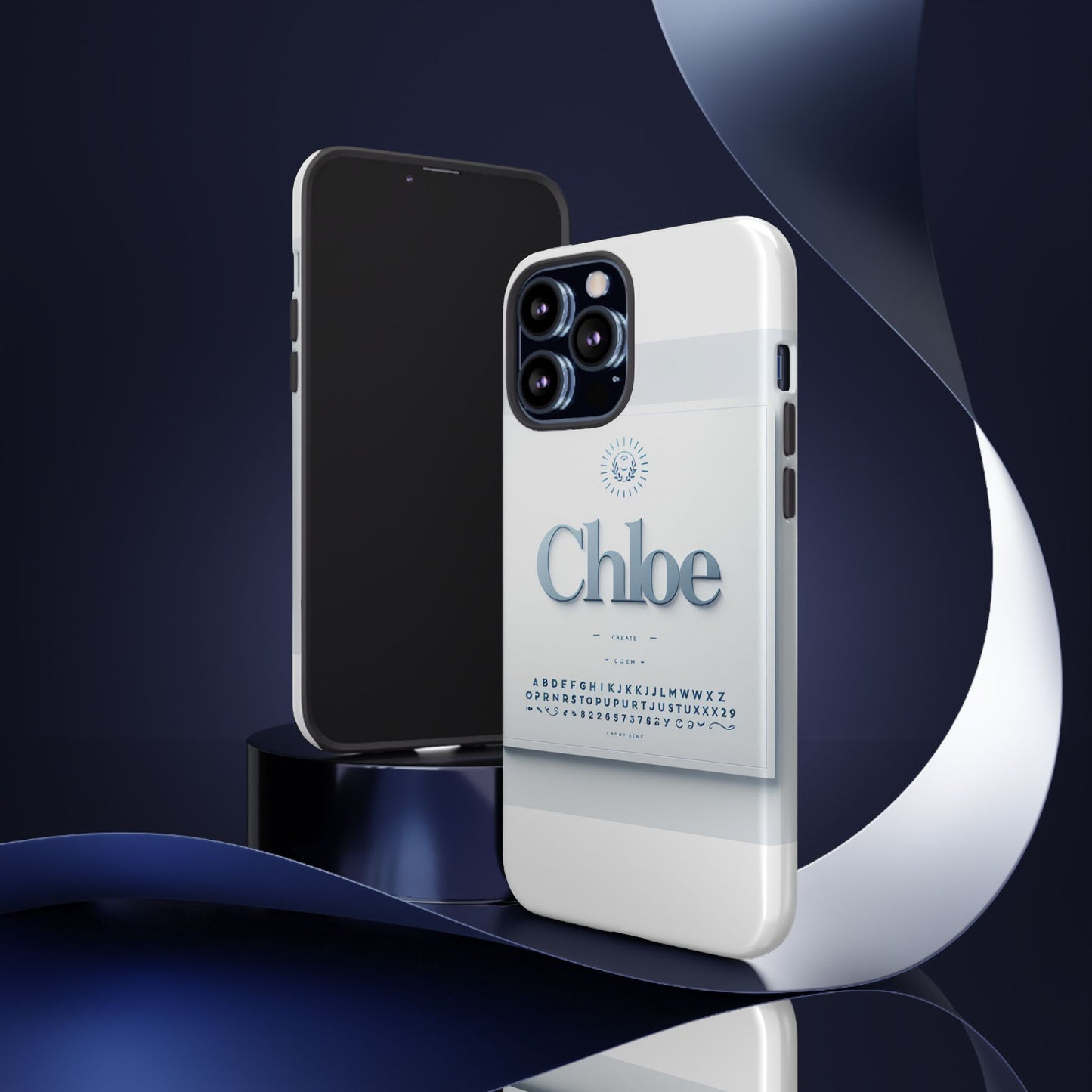 vibrant 3d protective phone case with playful blue alphabet design stylish accessory for self-expression compatible with iphone 13, 14, 15 & 16 – all models including pro, pro max & plus