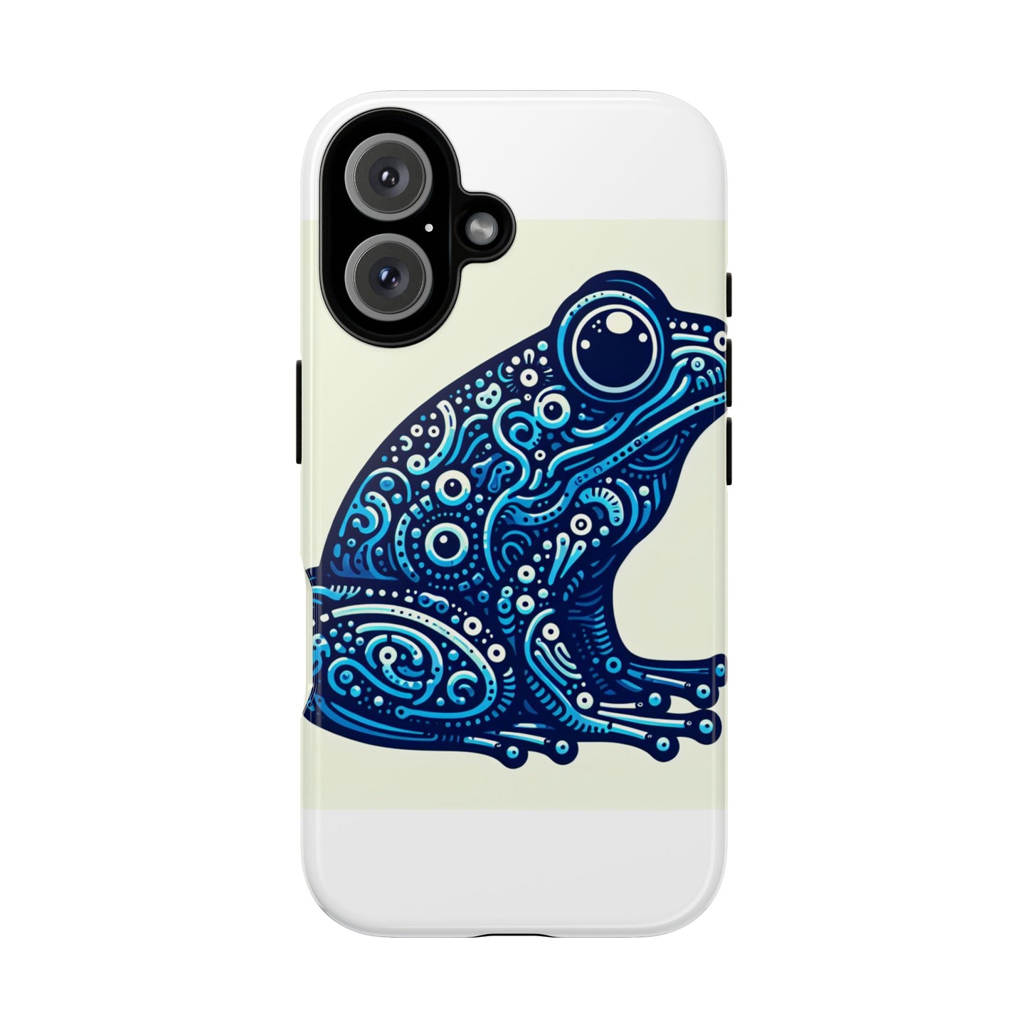 vibrant 3d blue frog design protective phone case for trendsetters – stylish protection compatible with iphone 13, 14, 15 & 16 – all models including pro, pro max & plus