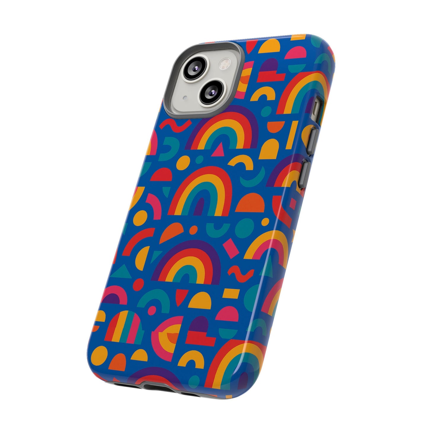 rainbow 3d wrap protective phone case stylish accessory for adults and teens compatible with iphone 13, 14, 15 & 16 – all models including pro, pro max & plus